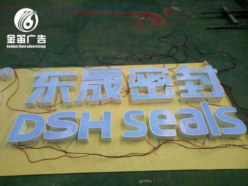 广东东晟密封LED不锈钢平面发光字制作